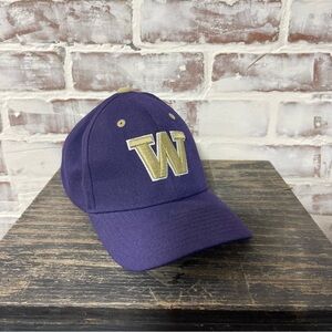 Zephyr Purple and Gold Baseball Hat with Bold UW Logo